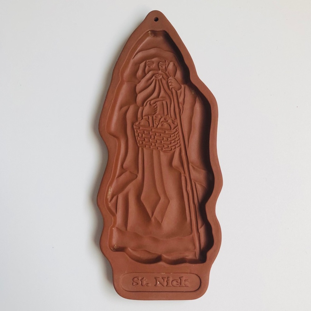 Longaberger Pottery Christmas St. Nick Clay Mold